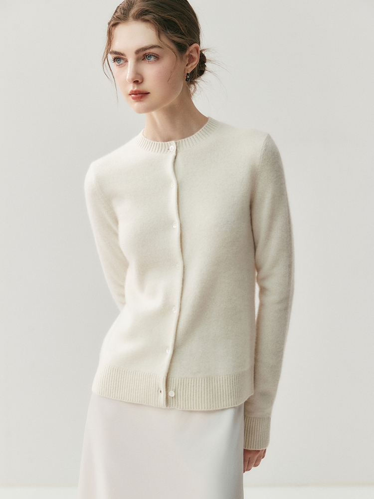 Wool Coat Peacoat - CHICUU 가을 겨울 여성 두꺼운 O넥