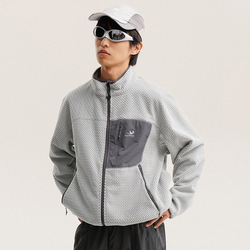 Wool Coat Peacoat - 가을 겨울 폴라 플리스 물결 모양