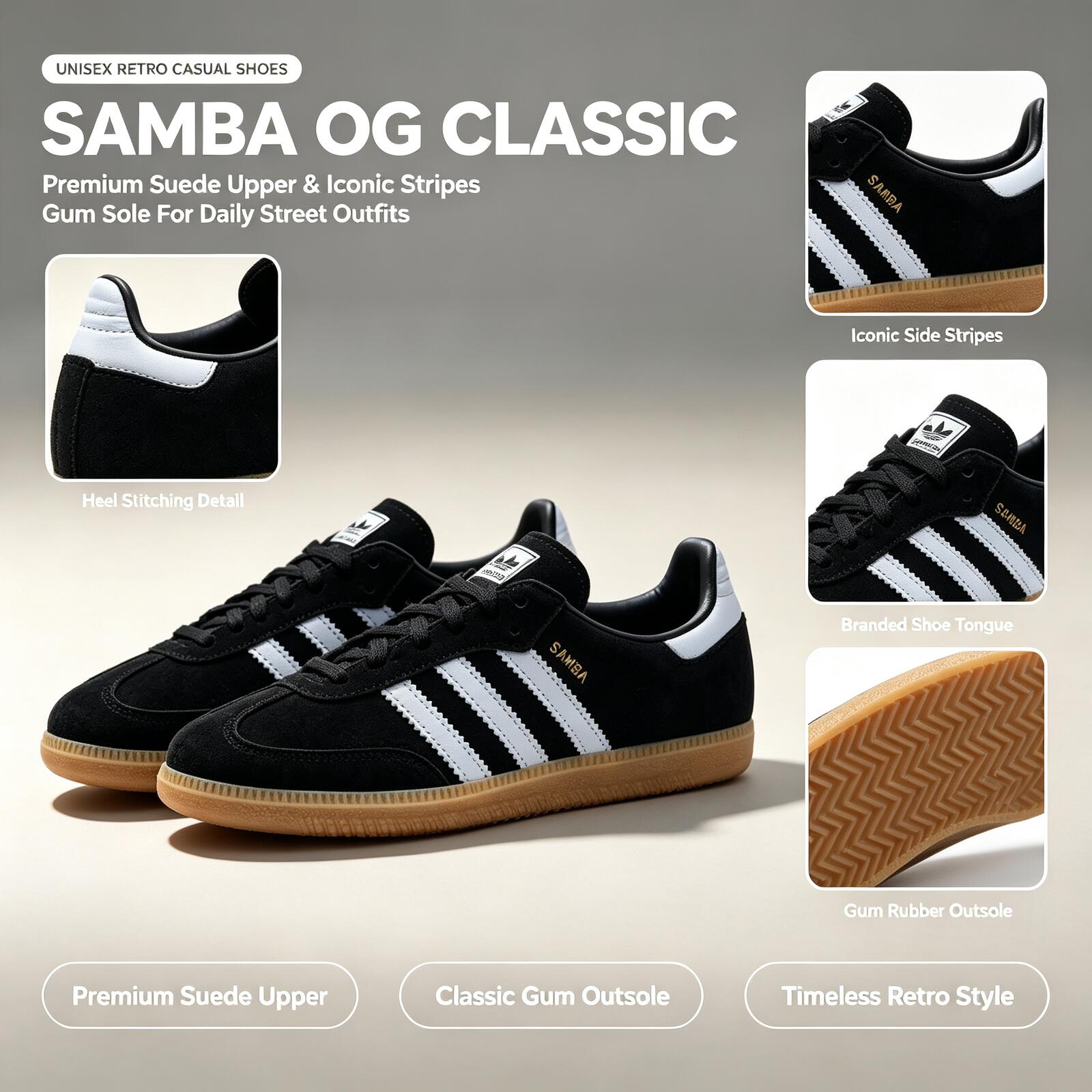 Adidas Shoes Samba - 아디다스 정품 SAMBA OG IH6850 쿠션감