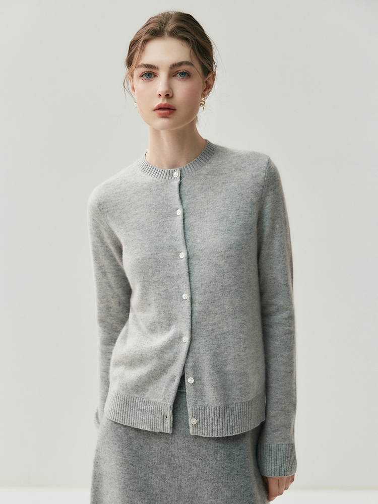 CHICUU 가을 겨울 여성 두꺼운 O넥 가디건 기본  - Wool Coat Peacoat 리뷰 및 가격