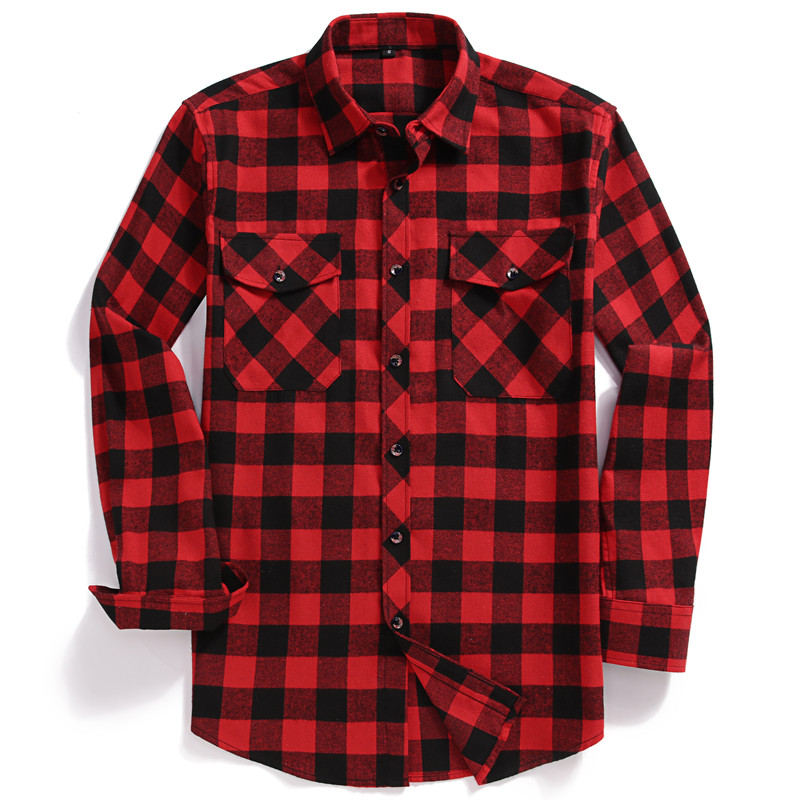 가을 남성 긴팔 캐주얼 버튼 셔츠 플란넬 체크 무늬 레 - Flannel Shirt Lined 리뷰 및 가격