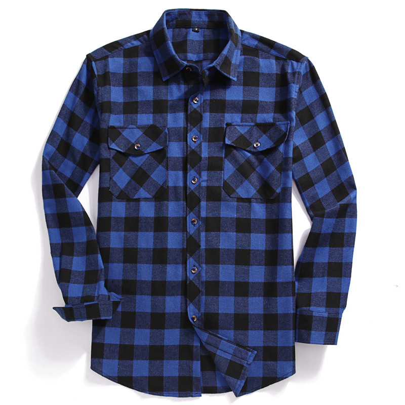 가을 남성 긴팔 캐주얼 버튼 셔츠 플란넬 체크 무늬 레 - Flannel Shirt Lined 리뷰 및 가격