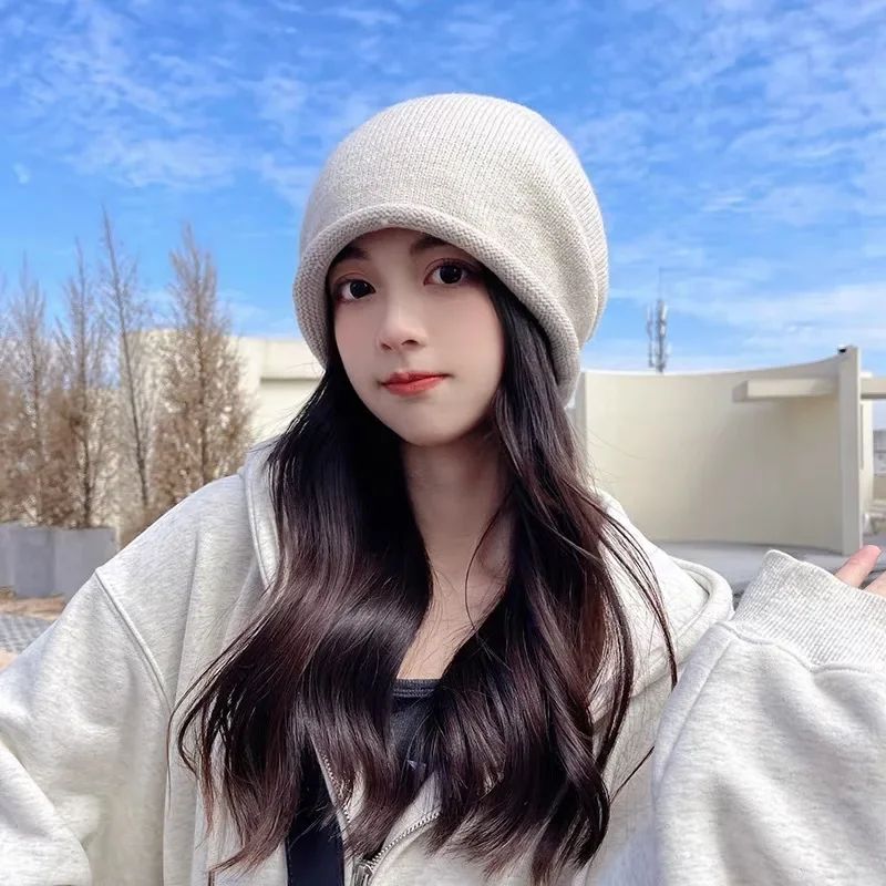 니트 보닛 후드 여성용 겨울 따뜻한 루즈핏 비니 모자  - Knit Beanie Hat Warm 리뷰 및 가격