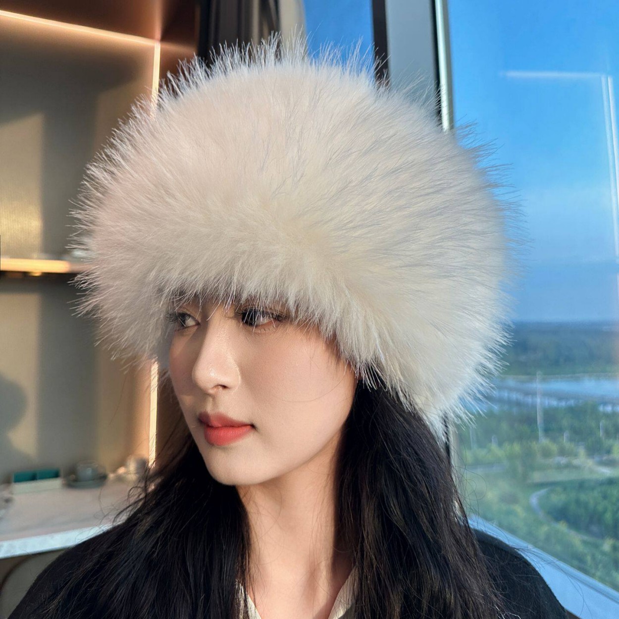 부드러운 플러시 인조 여우털 원형 오픈탑 모자, 따뜻하 - Knit Beanie Hat Warm 리뷰 및 가격